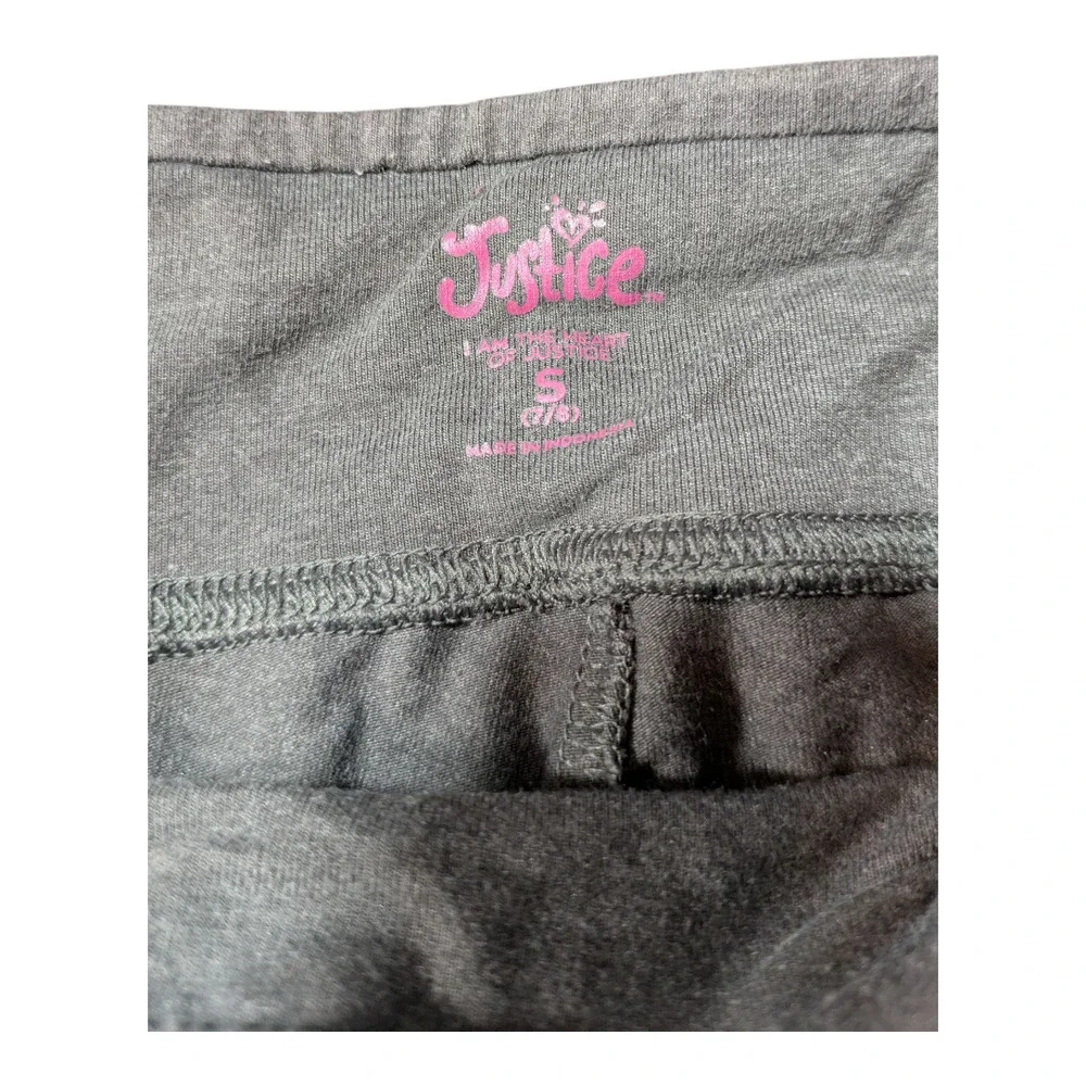 Justice - Dark Grey Leggings - Size S (7-8) - Comfy Play Clothes